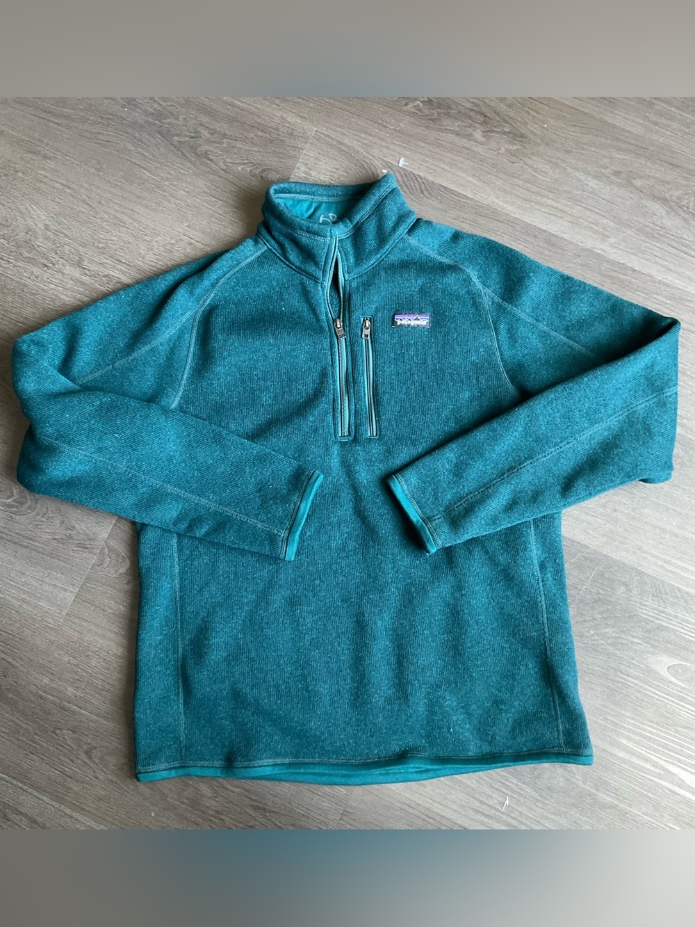 Patagonia Teal Quarter-Zip Fleece Pullover